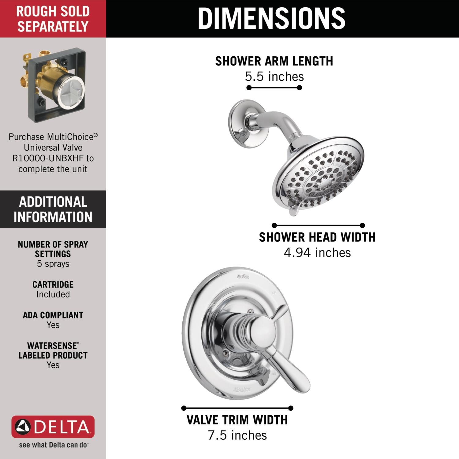 Delta T17238 Tub-Shower-Faucets - View #5