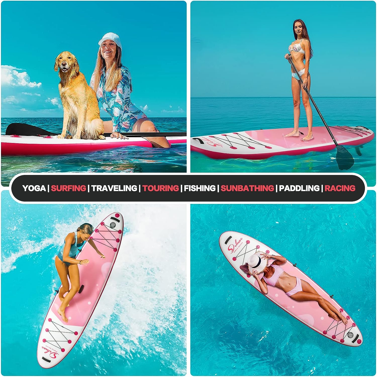 Siavonce 10-ft Inflatable Stand Up Paddle Board | Wide