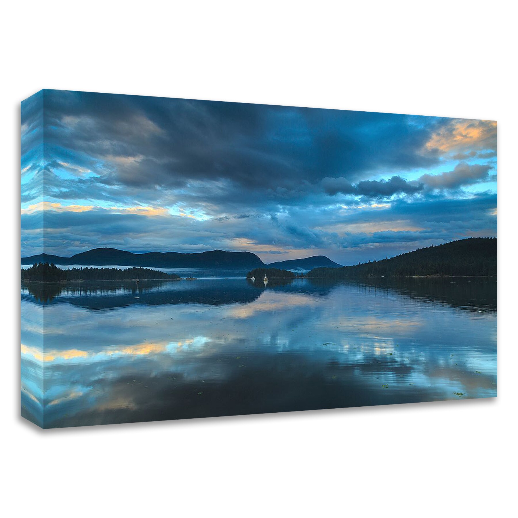 Tangletown Fine Art 8S1599DC-2718 Waiatt Bay Evening Shawn/Corinne Severn 18-in H x 27-in W Coastal Print on Canvas