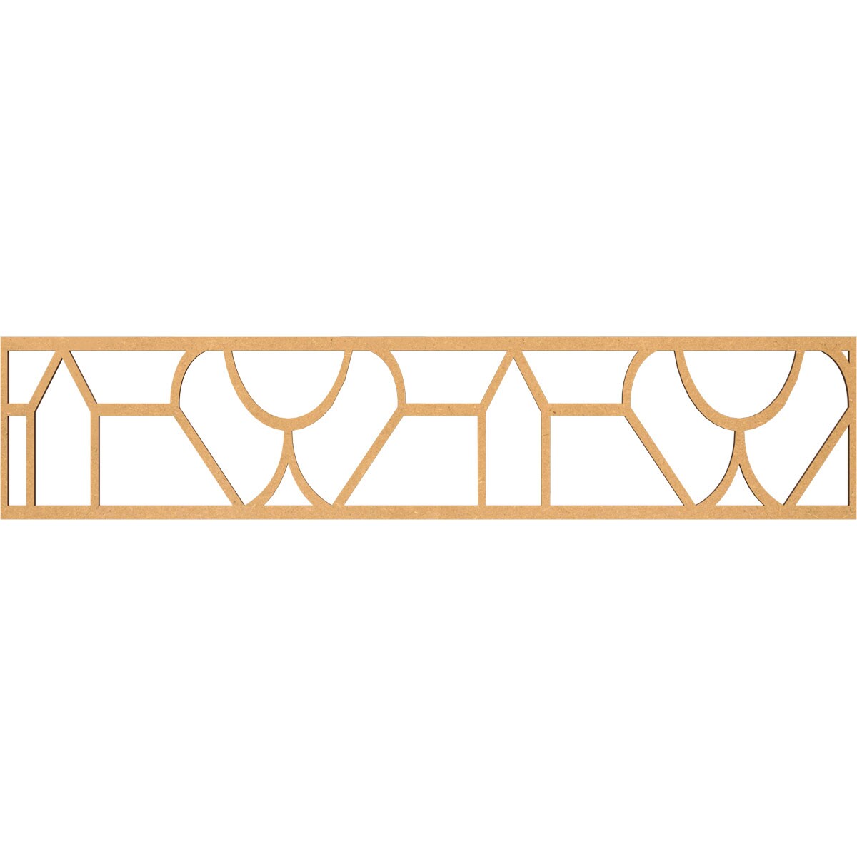 Ekena Millwork MLDA10X46WHIMF Whitechapel Fretwork Flat Trim 10-in x 3.9-ft Brown Unfinished 2157814 Pierced Wall Panel Moulding
