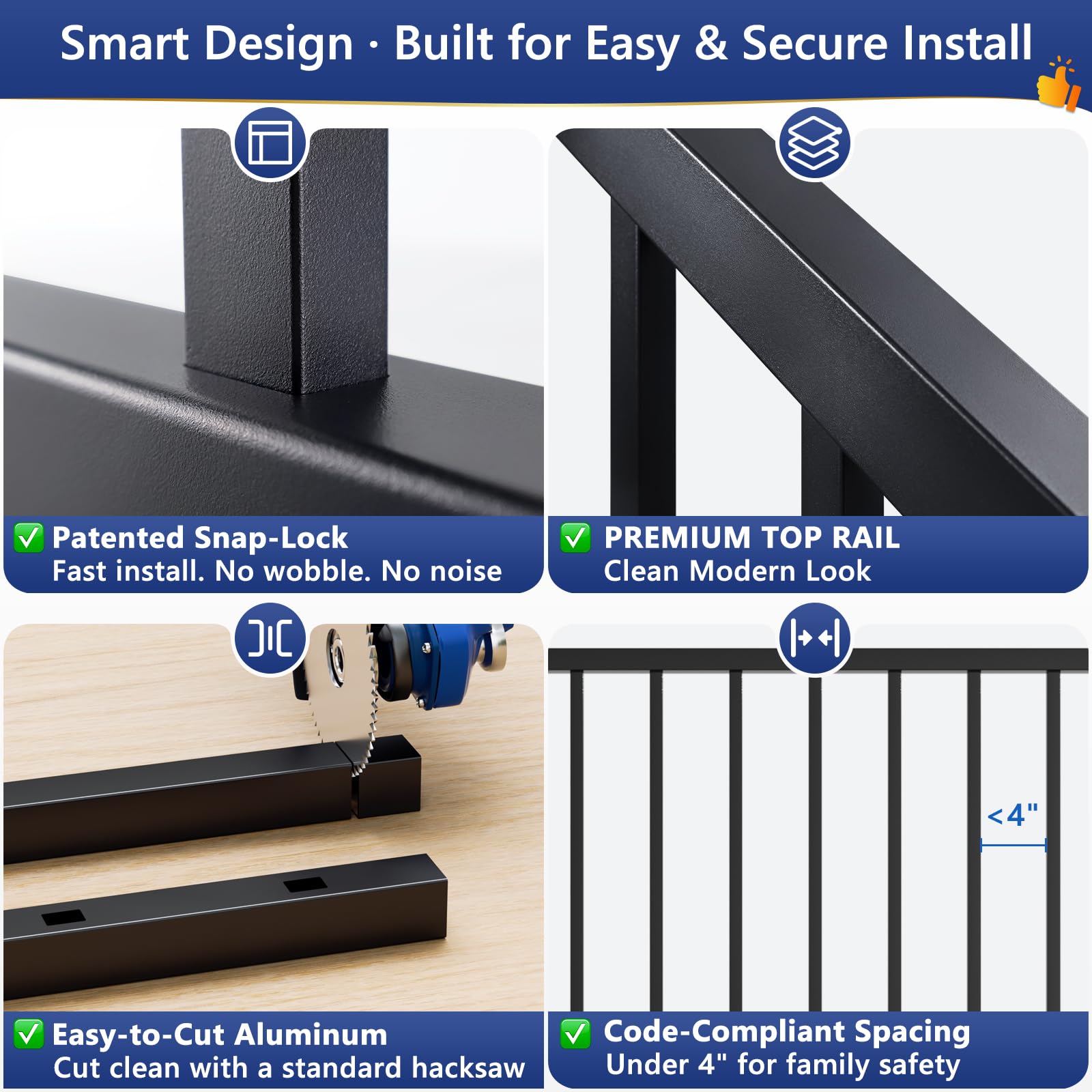 Anqtovp LAN0629N011 Stair-Railing-Kits - View #6