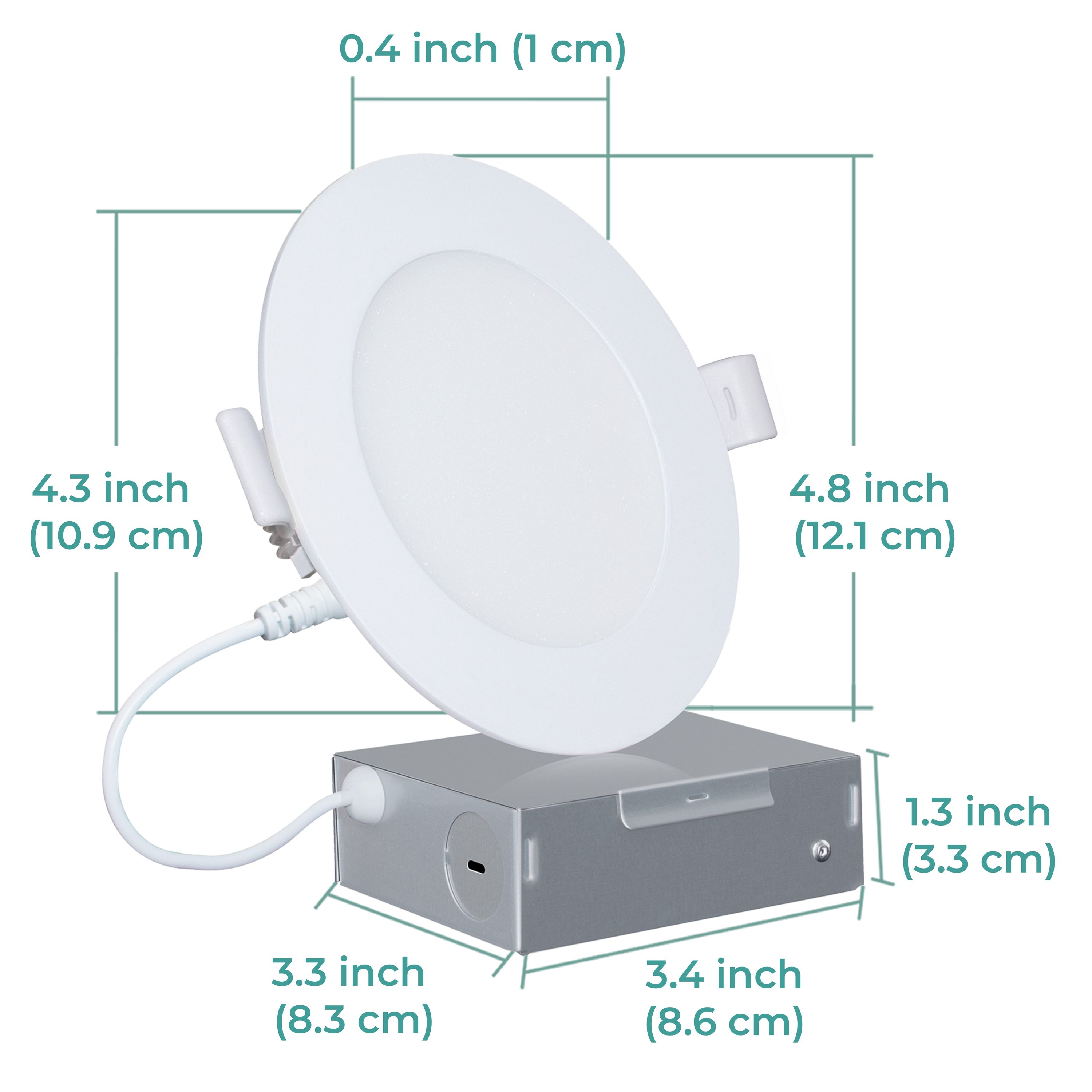 4'' White Aluminum LED Canless Recessed Lighting Kit