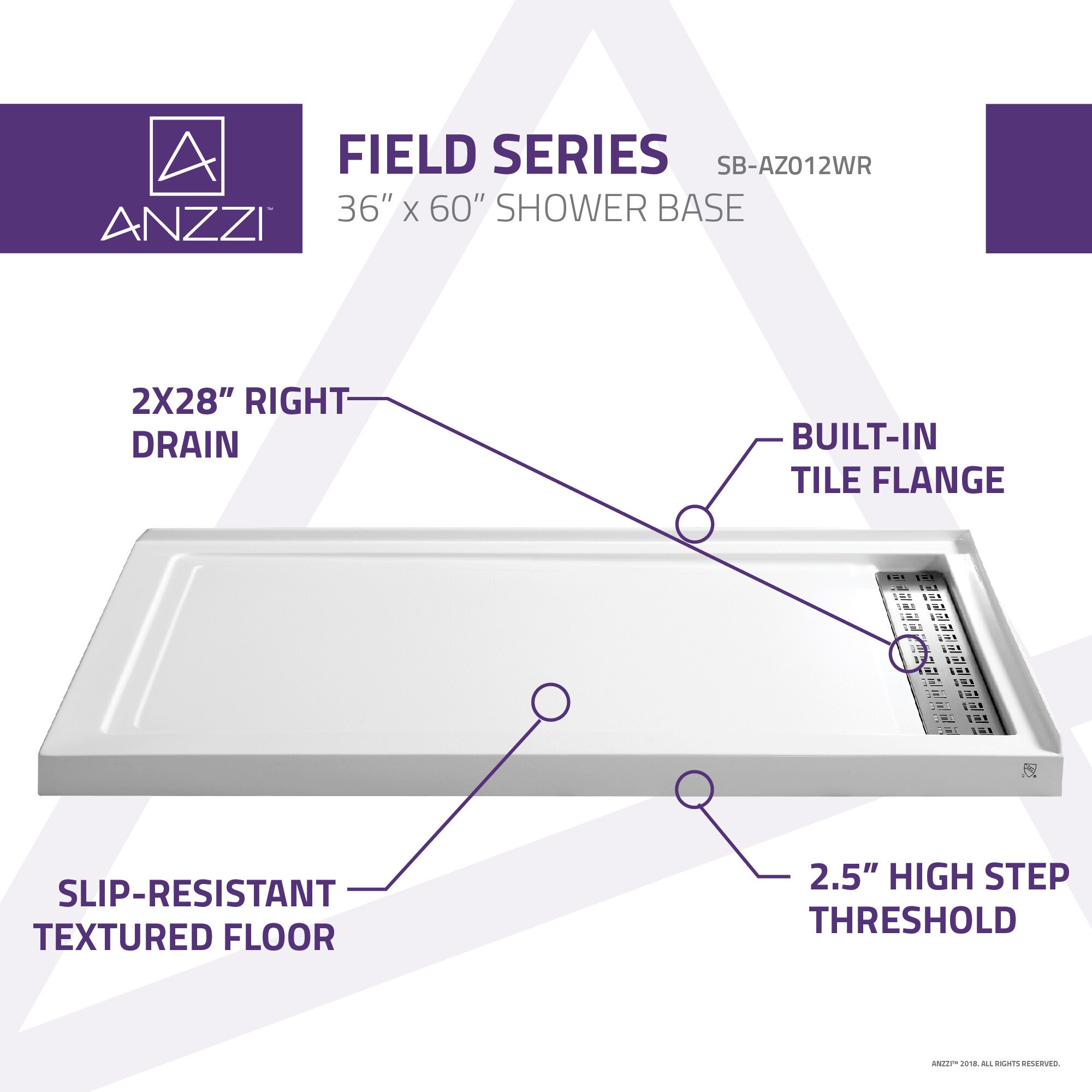 ANZZI SB-AZ012WR Shower-Floors - Thumbnail View #4