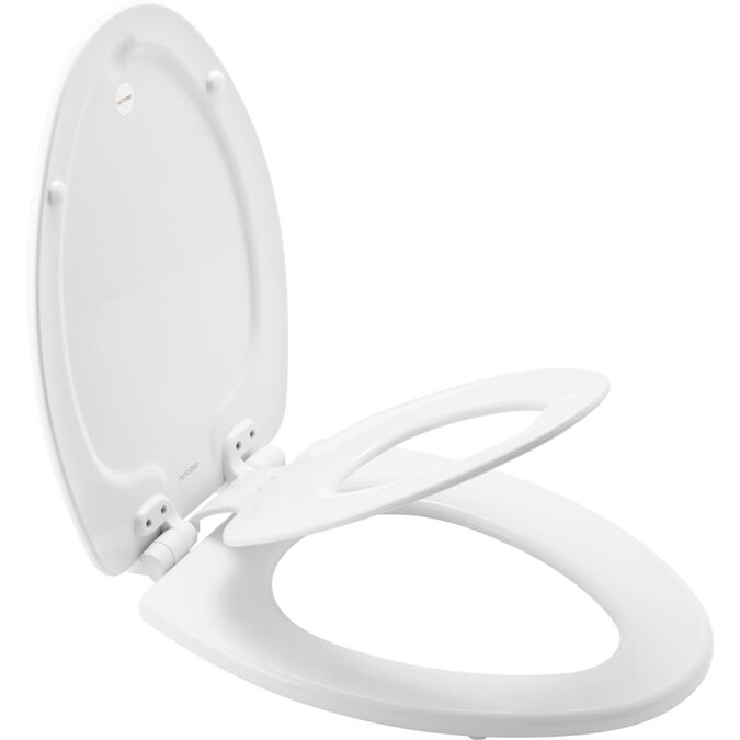 Bemis Nextstep White Elongated Slow Close Toilet Seat In The Seats Department At Com - Bemis Nextstep Toilet Seat Hinge