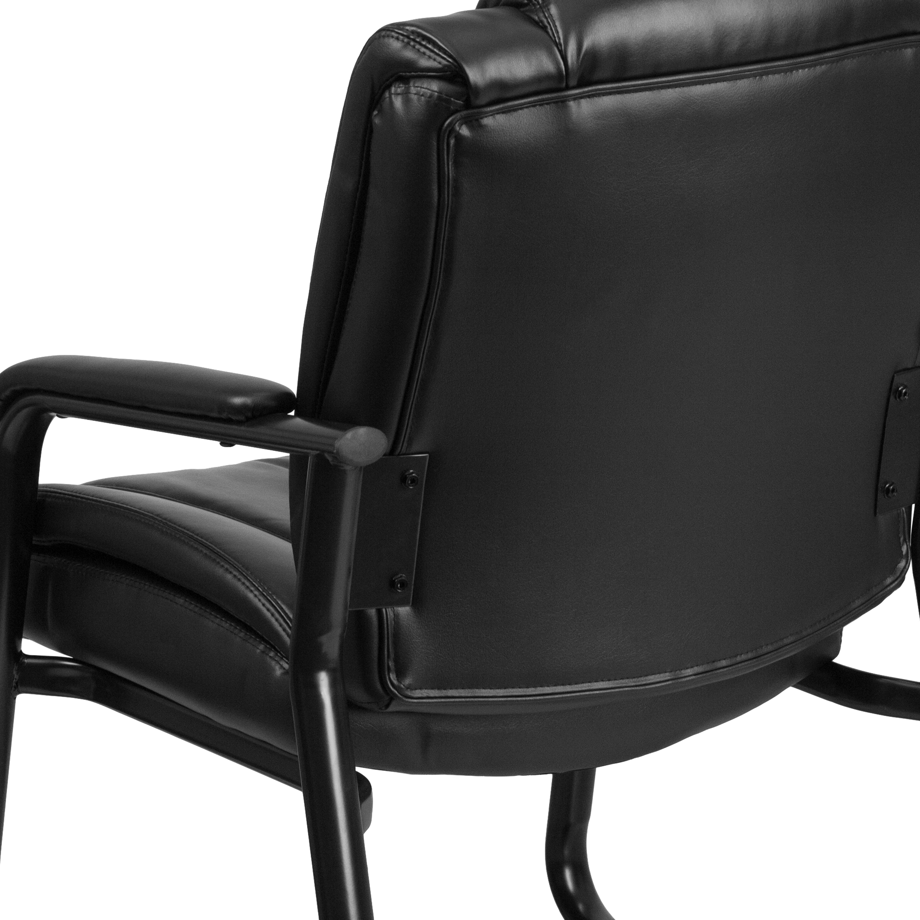 Black LeatherSoft Executive Sled Base Office Chair
