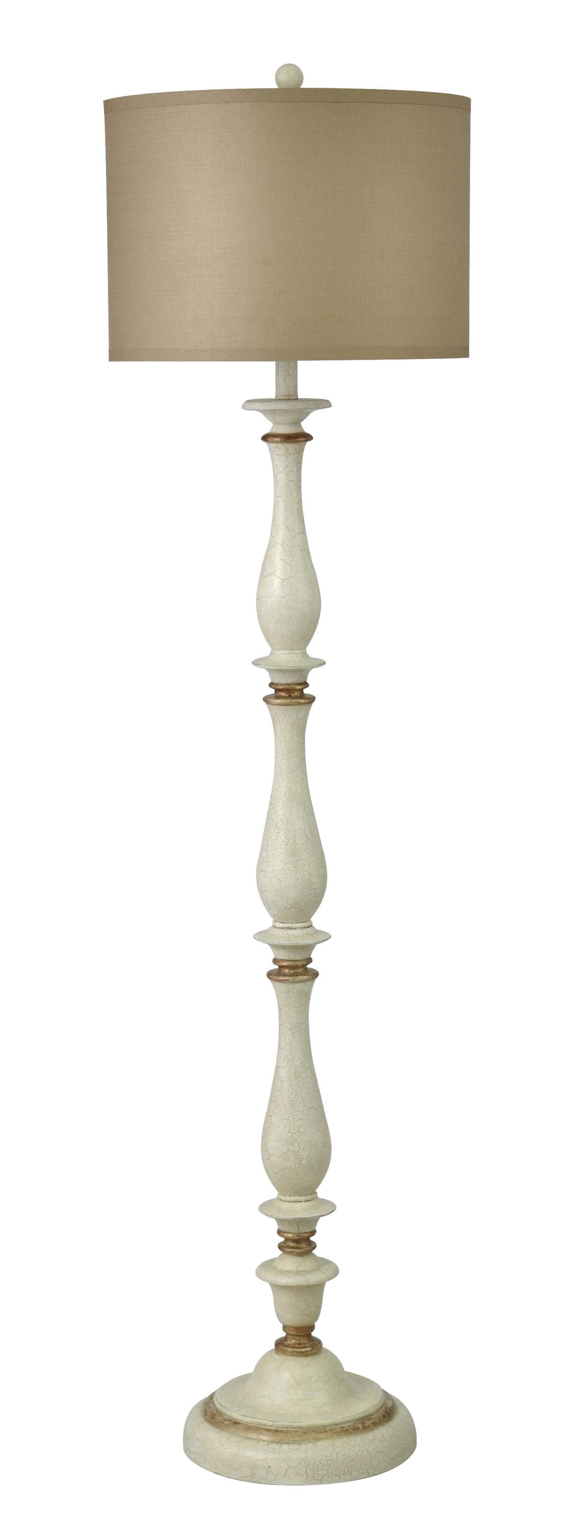 gold and cream floor lamp