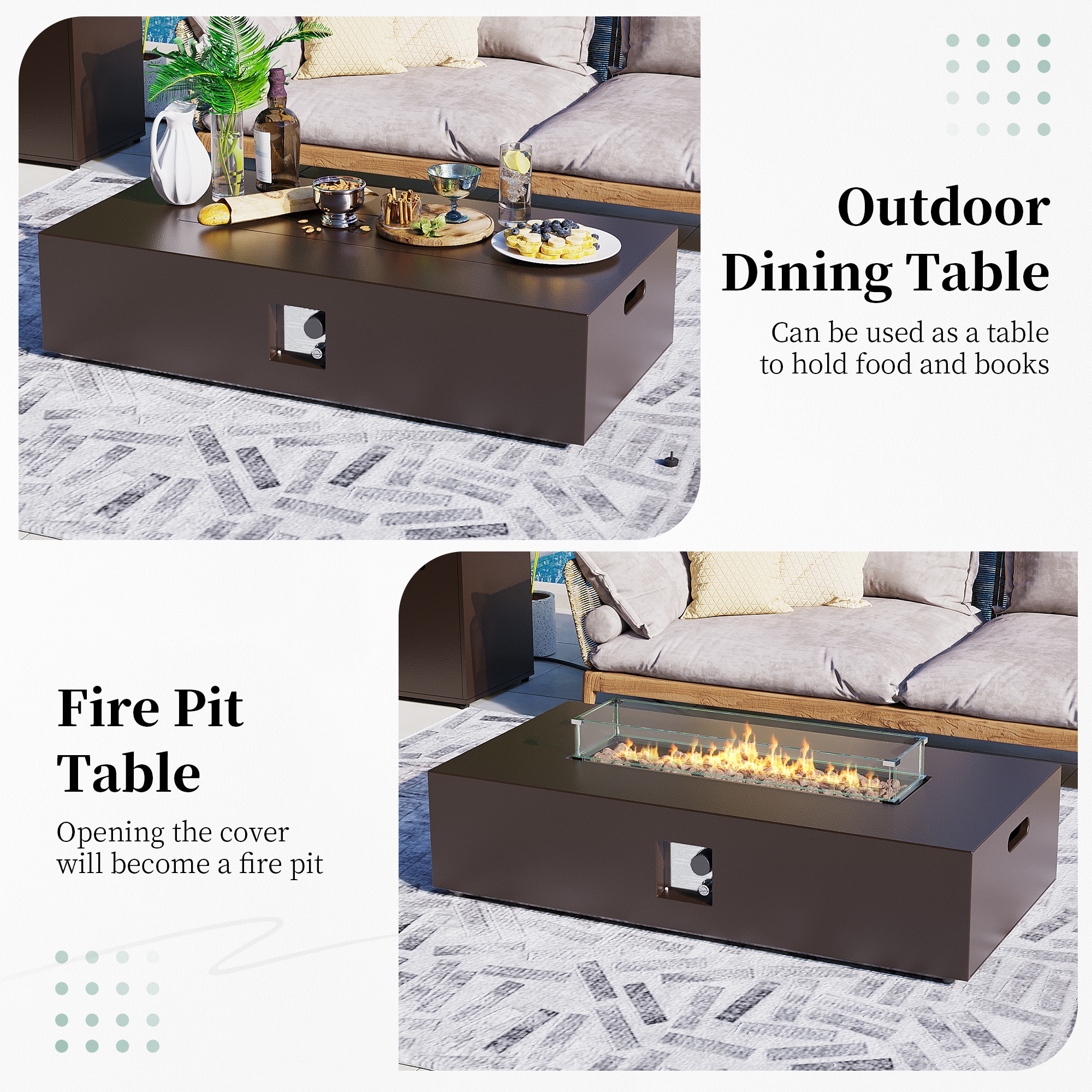 Patio Watcher 56TP-BROWN-BLZWST Outdoor-Gas-Firepits - View #8