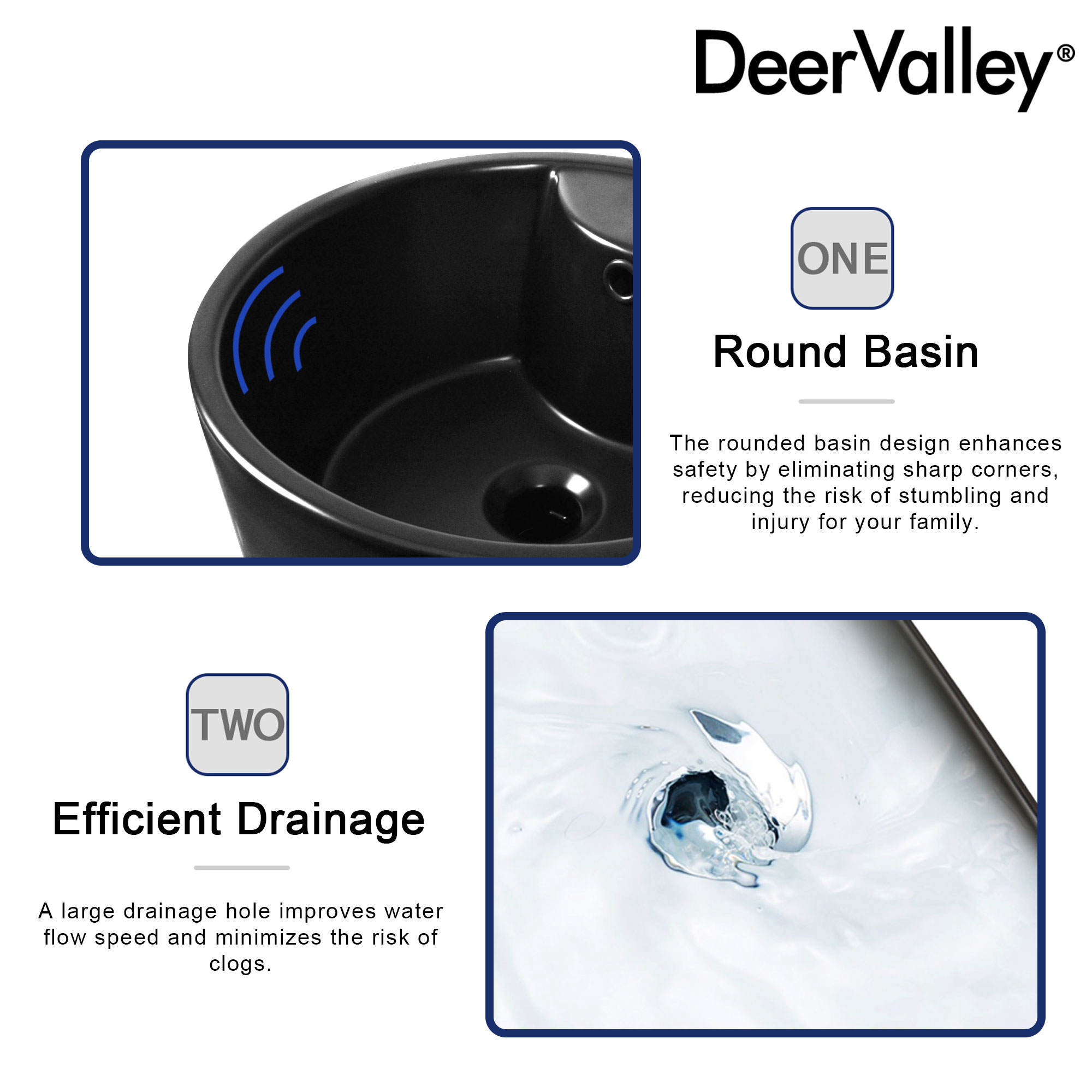 DeerValley DV-1P527B Complete-Pedestal-Lavatories - View #5