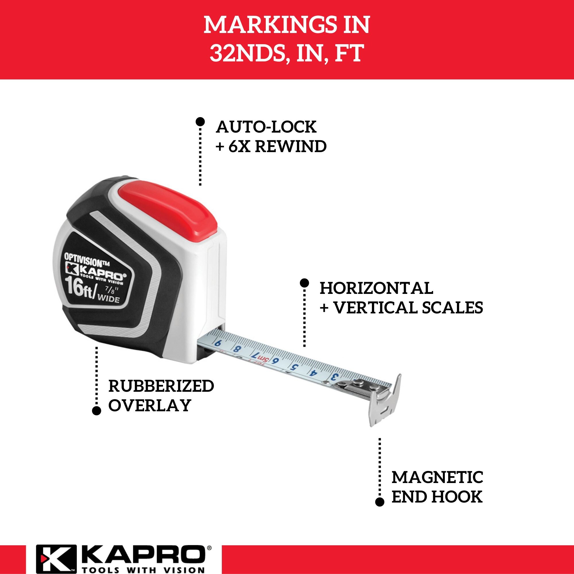 Kapro 510-16 Tape-Measures - View #2