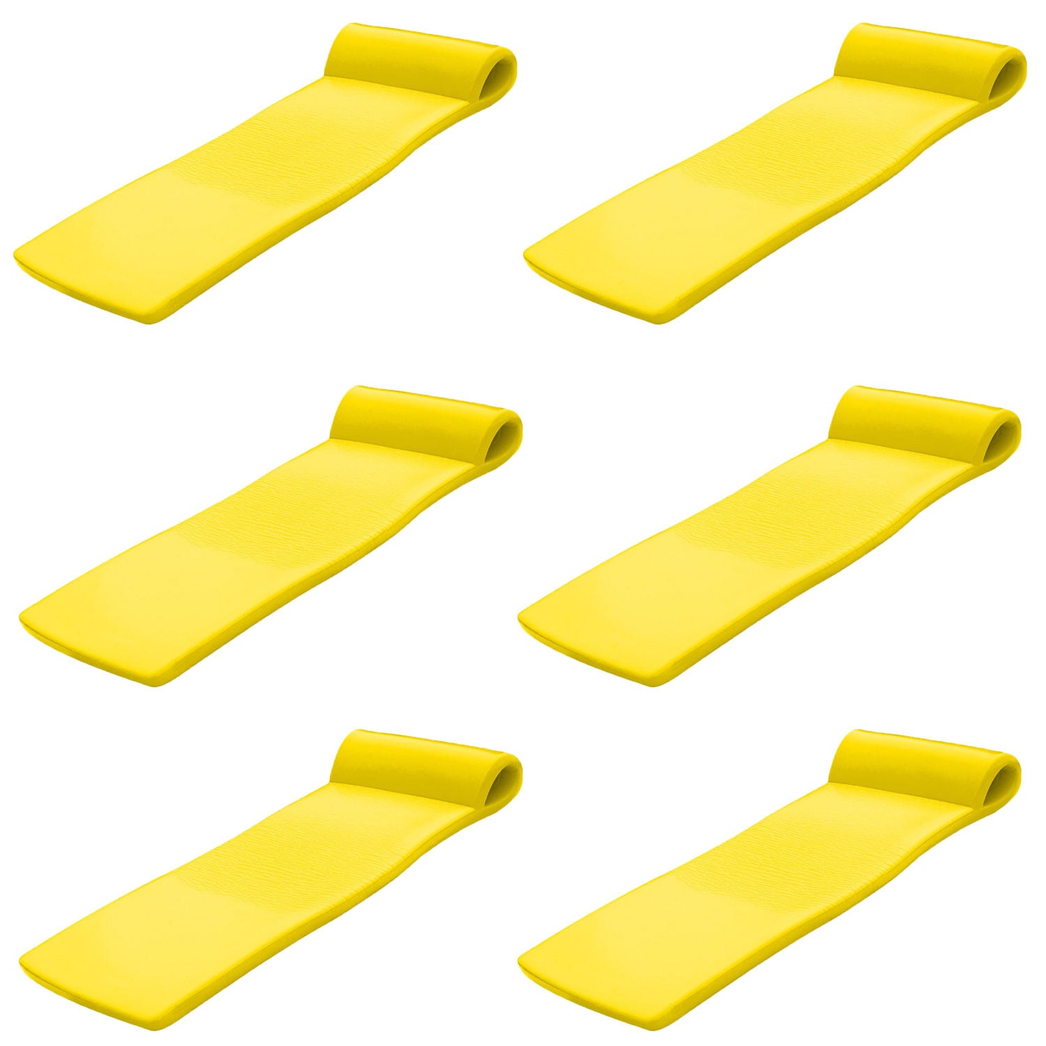 TRC Recreation 121146 70-in x 26-in 1-Seat Yellow Foam Raft 6-Pack