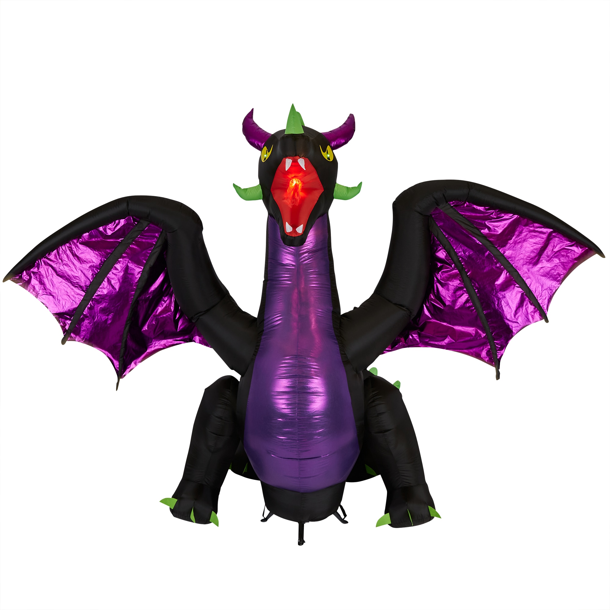 Halloween Gemmy 11 ft Animated Projection Dragon with Wings Airblown Inflatable