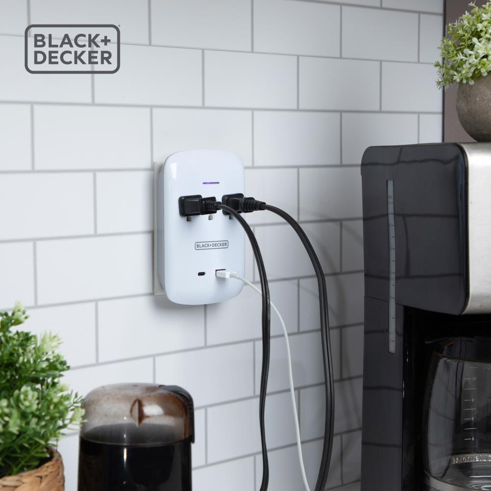 BLACK DECKER Surge Protection Wall Tap 6 Outlet 900 Joules 1875