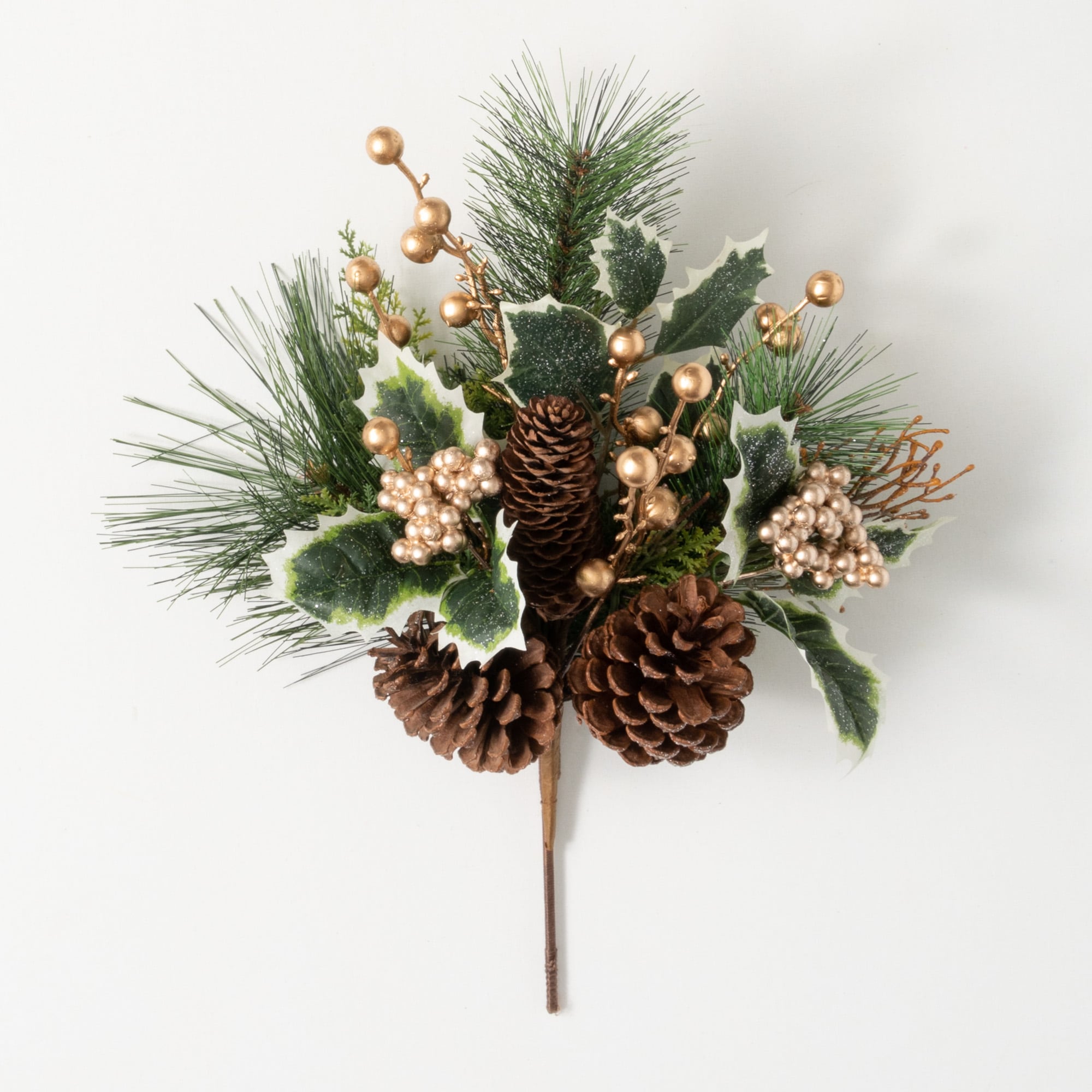 30 Pcs Artificial Pine Needles Branches With Pine Cones-11 Inch Fake  Greenery Pine Picks With Pinecone-pine Twigs Stems Picks For Christmas  Garland Ho