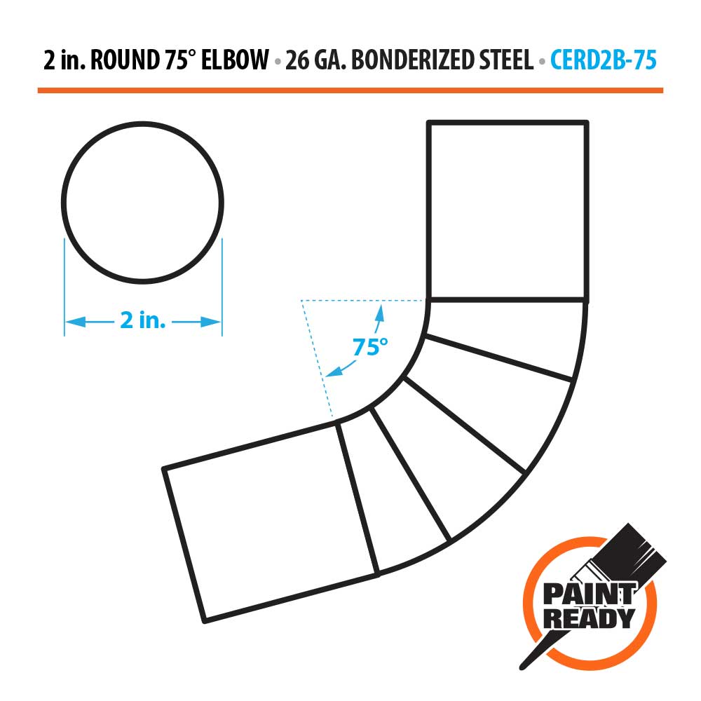 Gibraltar Building Products CERD2B-75 Downspout-Components - View #3