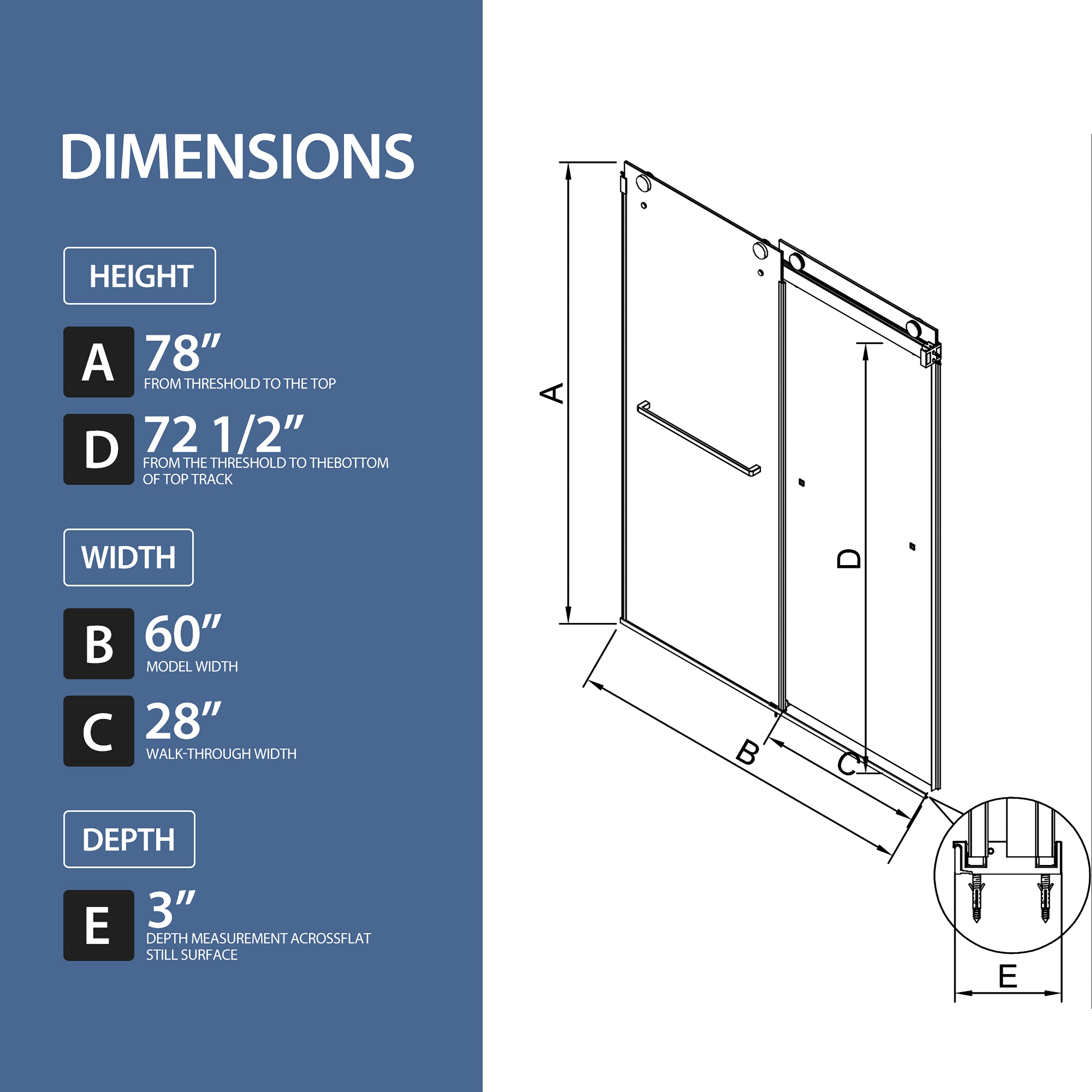 CASAINC CA-BF00005 Shower-Doors - View #4
