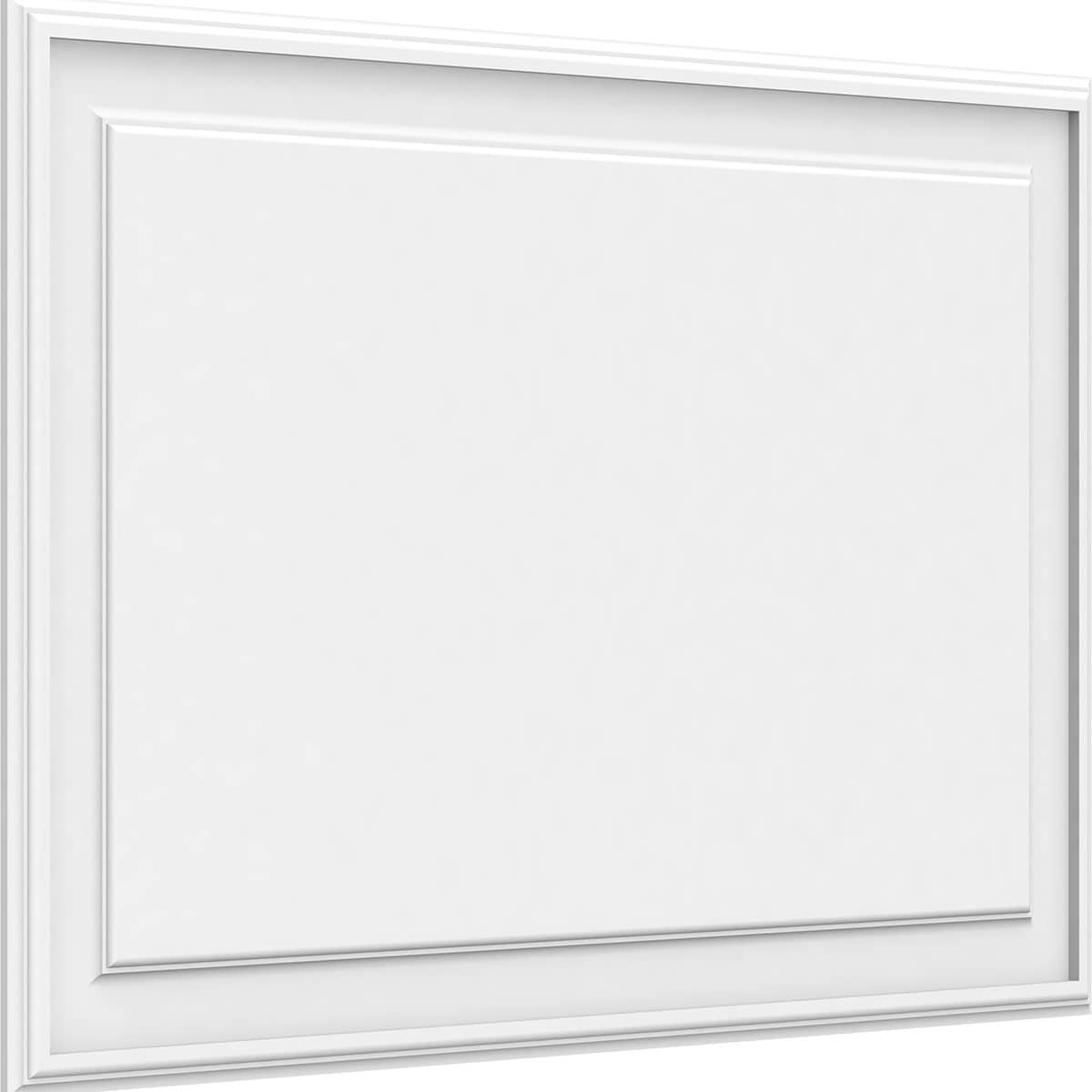 Ekena Millwork WALP40X26X062LEG 40-in x 26-in Smooth Paintable/Stainable White PVC Fretwork Wall Panel (