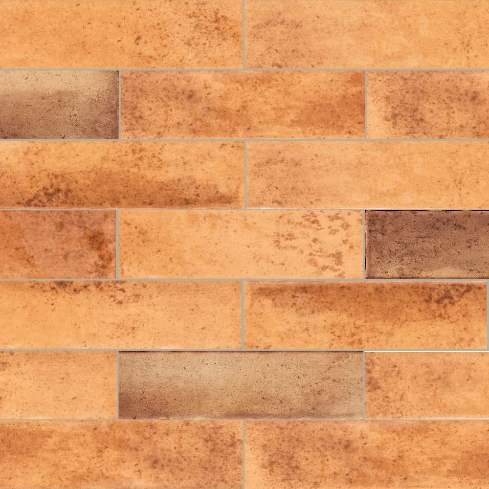 The Tile Life TKALO0210TE Ibiza Terracotta 2-in x 10-in Glossy Ceramic Subway Wall Tile (5.16-sq. ft/ Carton)