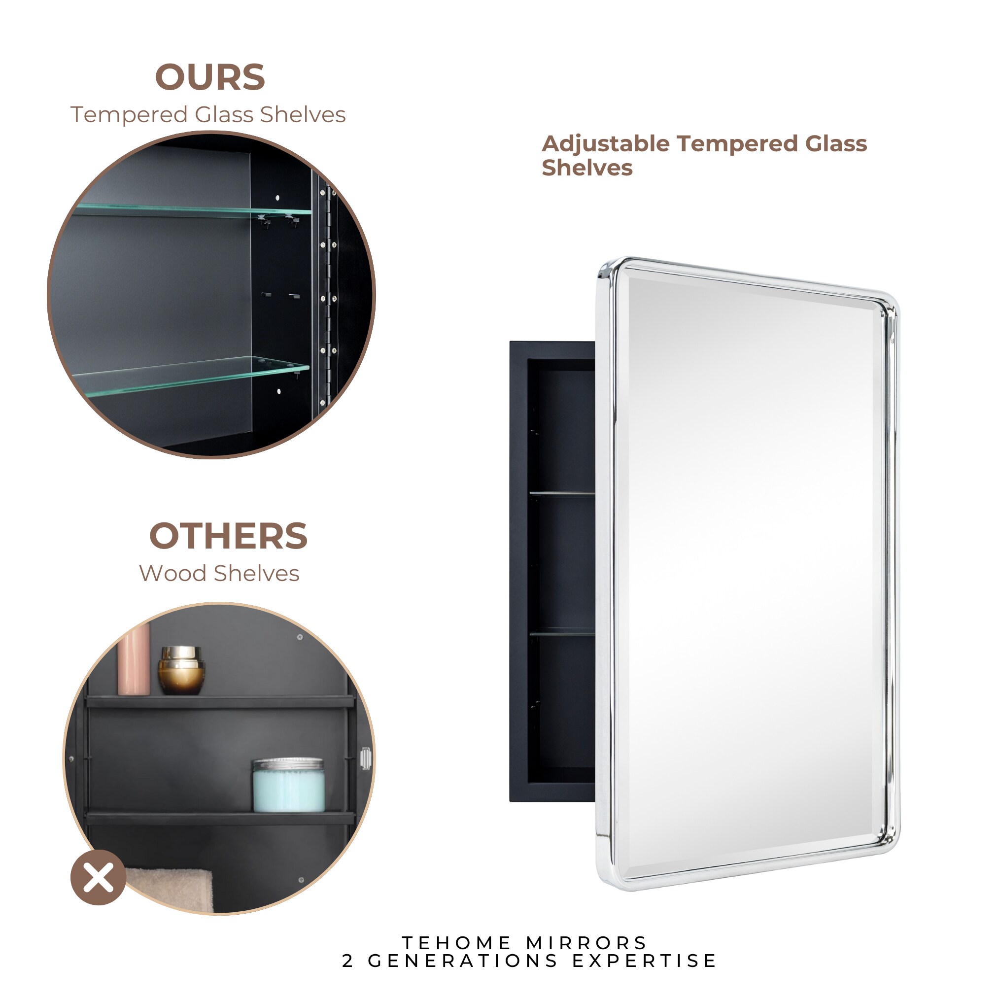 TEHOME GC-00766 Bathroom-Medicine-Cabinets - View #7