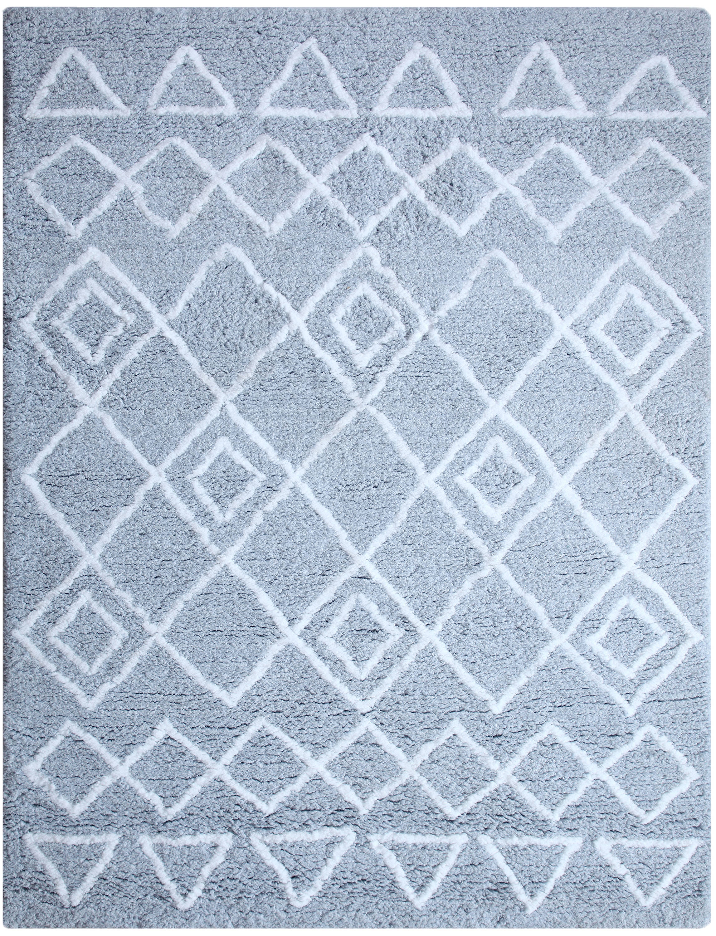  MOROCCO-101 4 x 6 Gray Indoor Geometric Moroccan Area Rug
