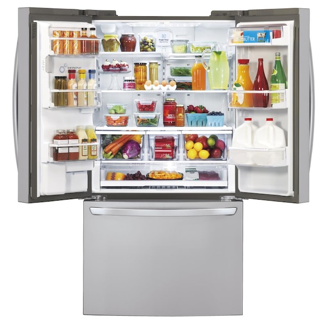 LG 28.8-cu ft French Door Refrigerator with Dual Ice Maker (Stainless ...