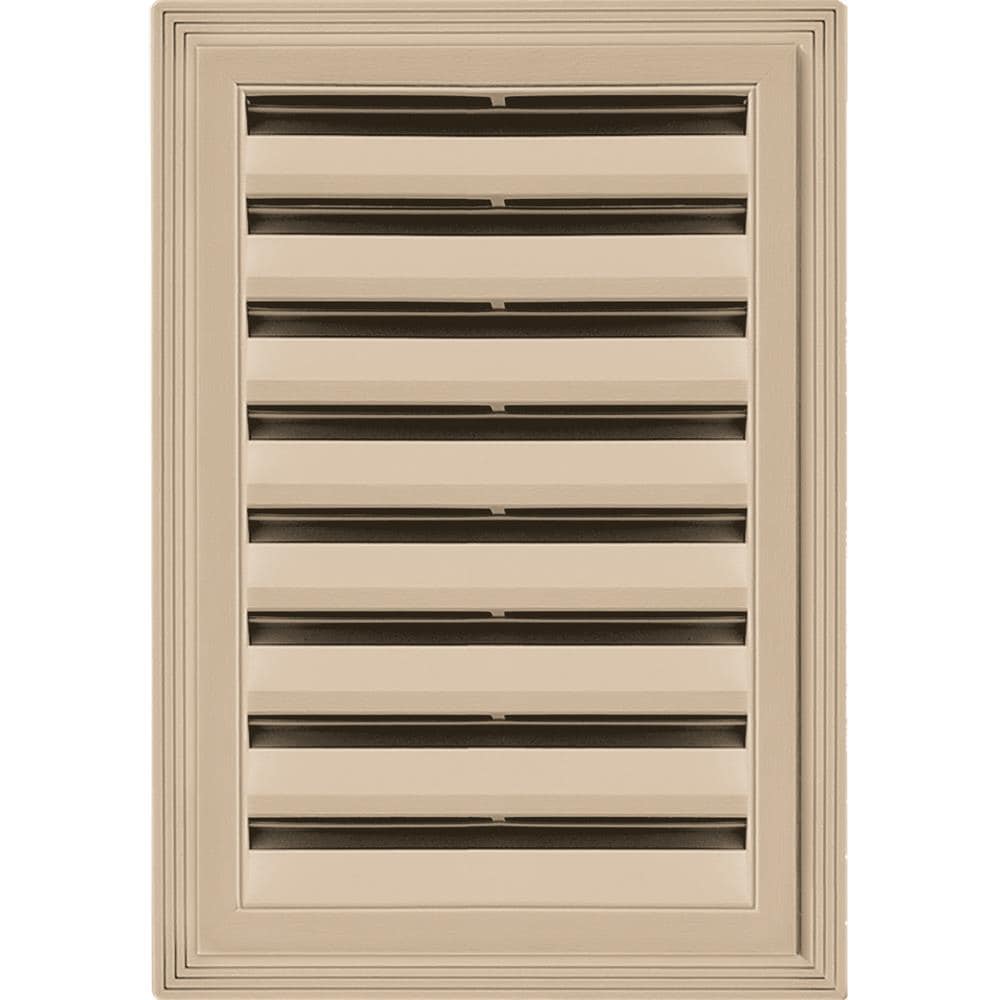 Builders Edge 120061218069 12-in x 18-in Tan Rectangle Vinyl Gable Louver Vent