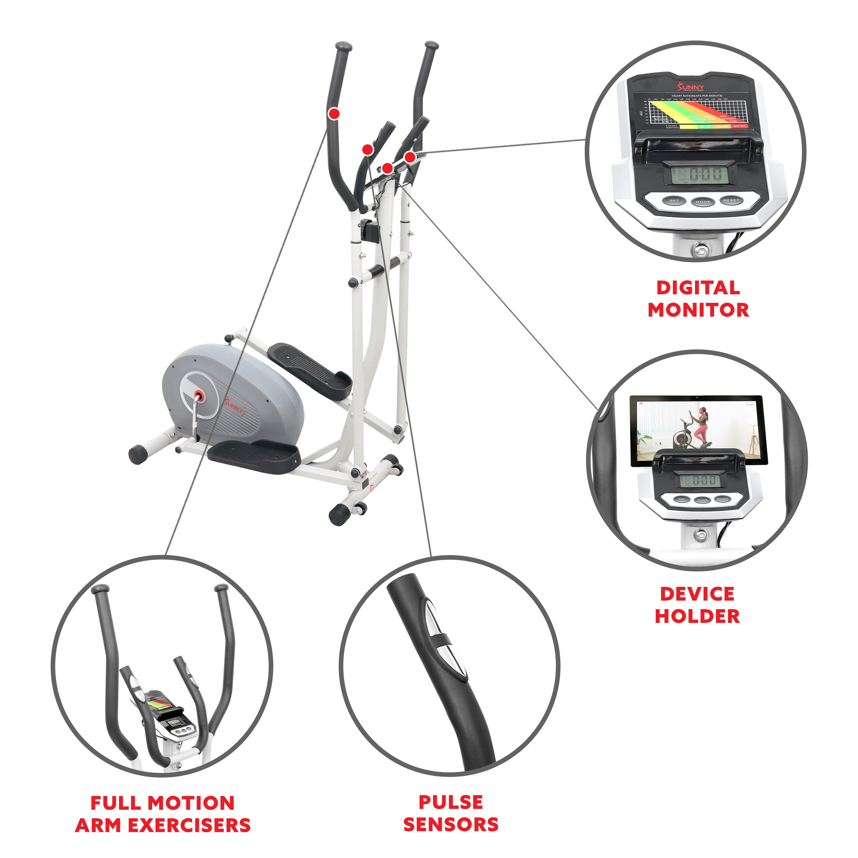 Sunny Health & Fitness SF-E3955 ellipticals - View #10