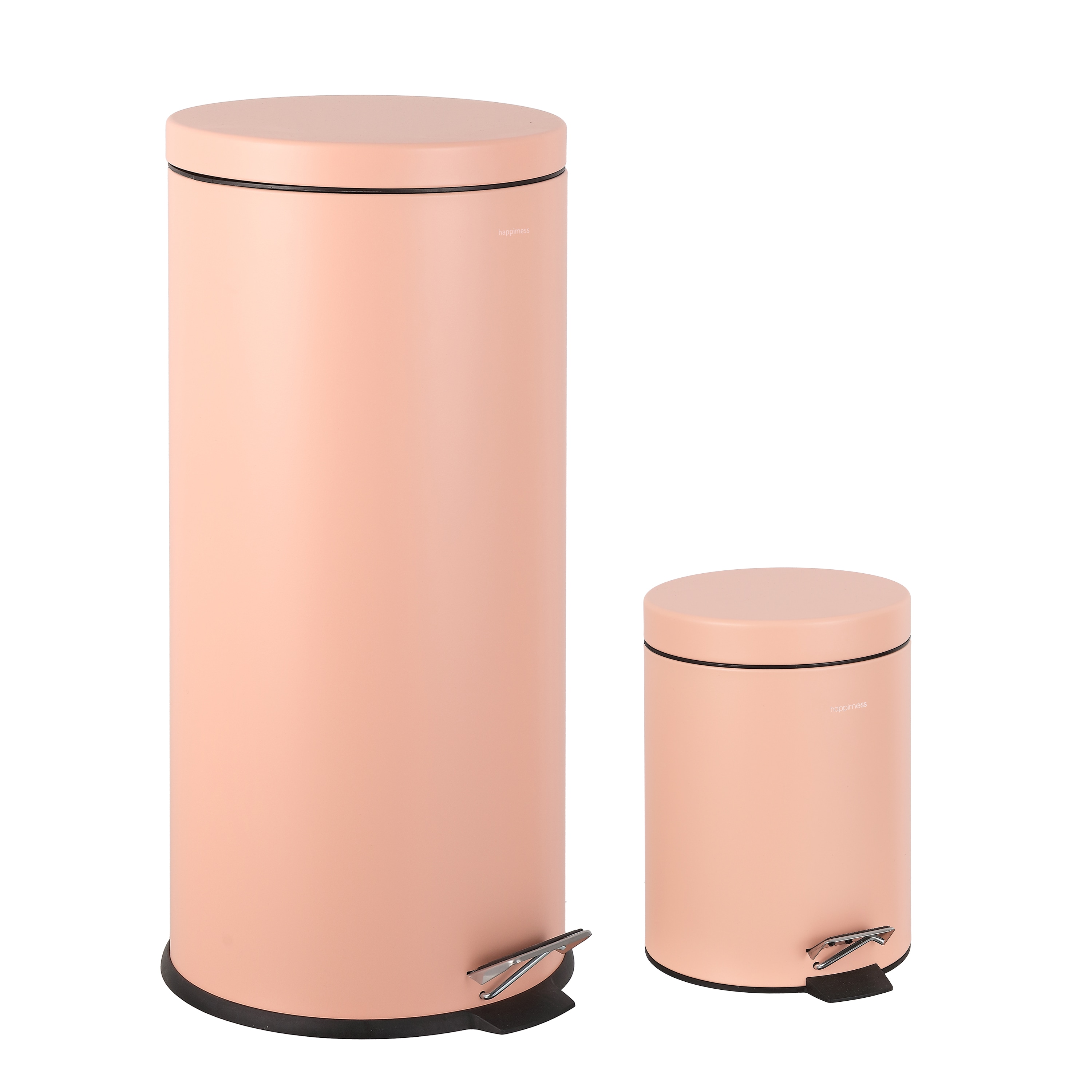 happimess 9.3 Gallon Flamingo Pink Metal Indoor Kitchen Step Trash Can #HPM1000D