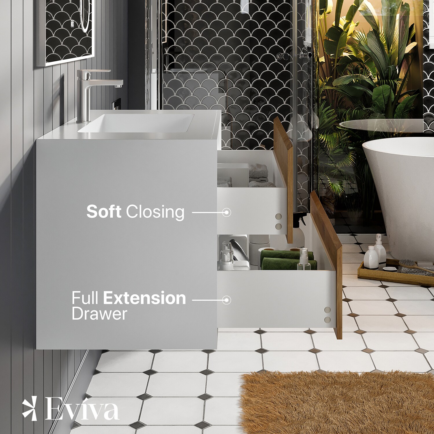 Eviva EVVN777-36OAK-WH Bath-Vanity-Combo - View #5