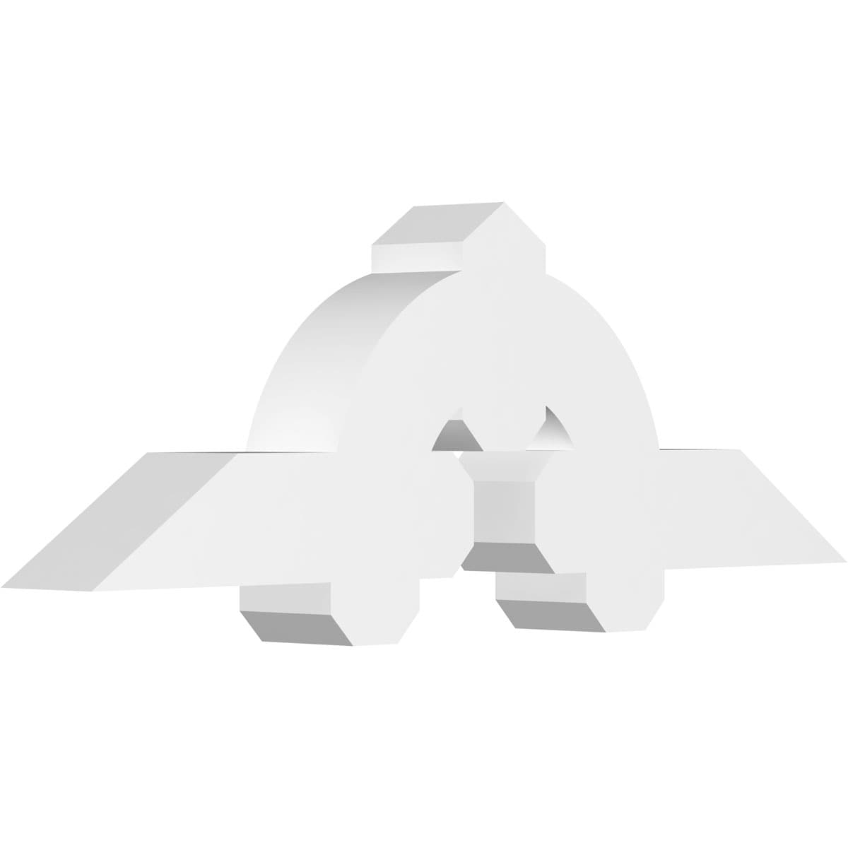 Ekena Millwork GBP036X12X0404ERI00 Ericson White PVC Gable bracket