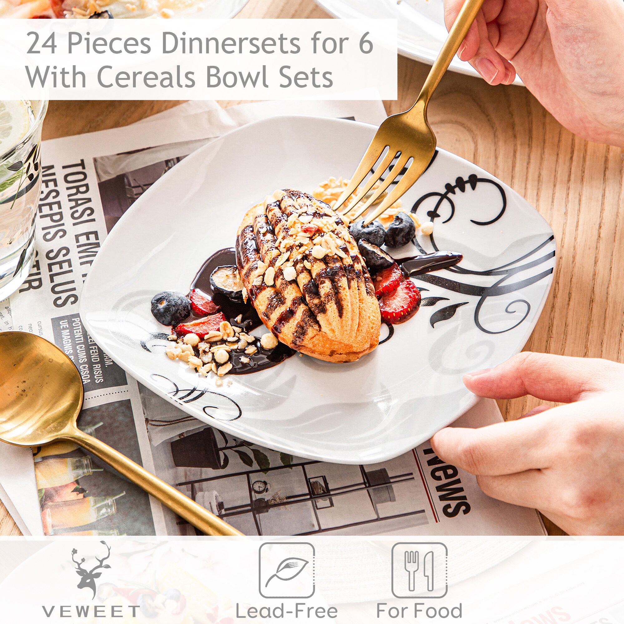 VEWEET ZOEY002 dinnerware - View #6