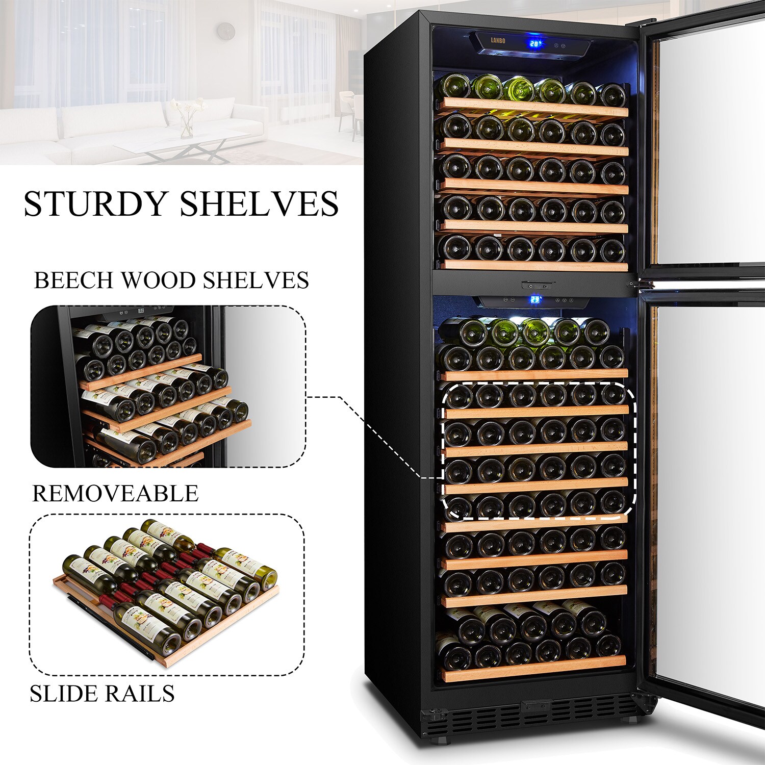 LANBO LW162DD Wine-Chillers - View #5