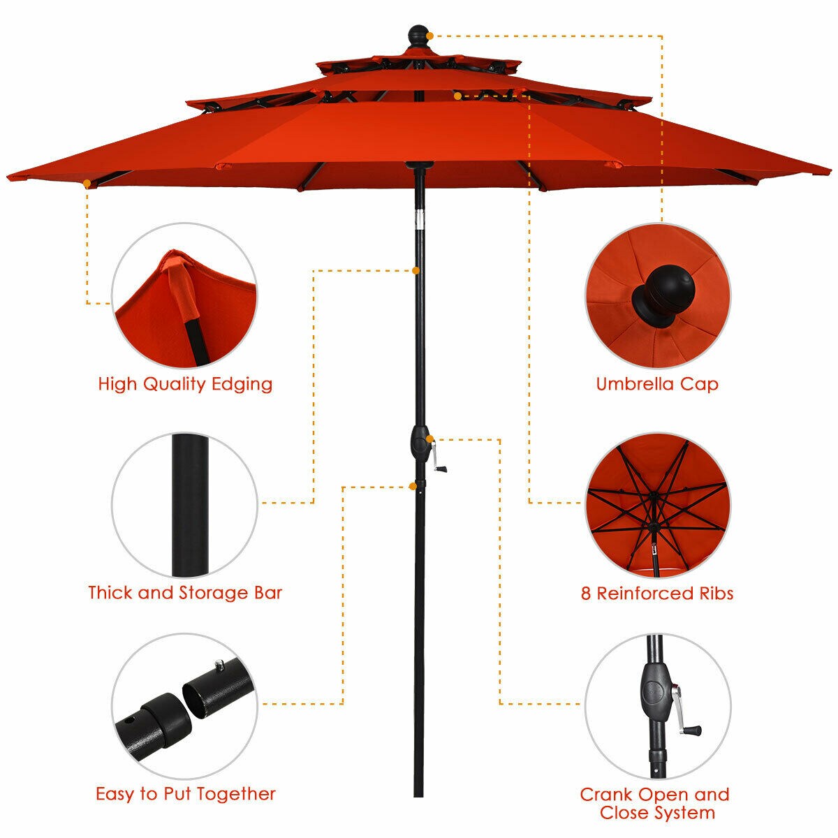 Clihome CWCH-OP3928OR Umbrellas-2 - View #9
