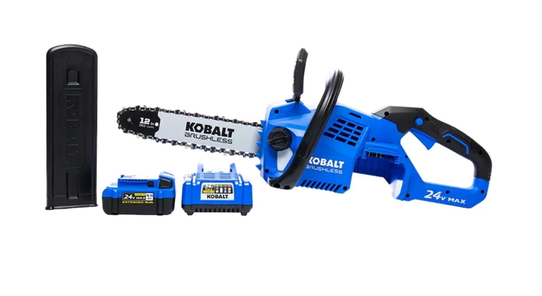 Kobalt KCS 1224A-03 24-volt 12-in Battery 4 Ah Chainsaw Battery Included Charger Included