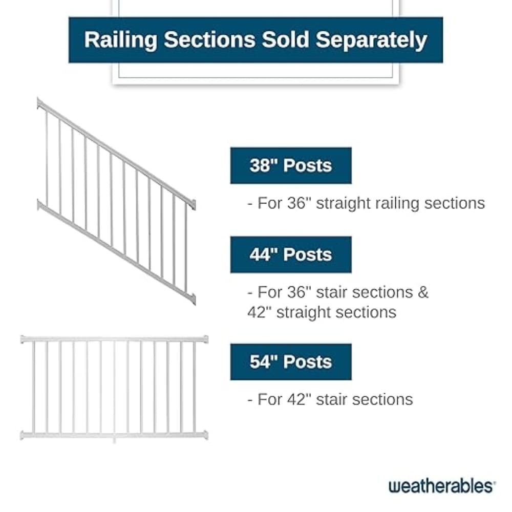 Weatherables LWAL-POSTKIT-2.5X44A Deck-Posts - View #5