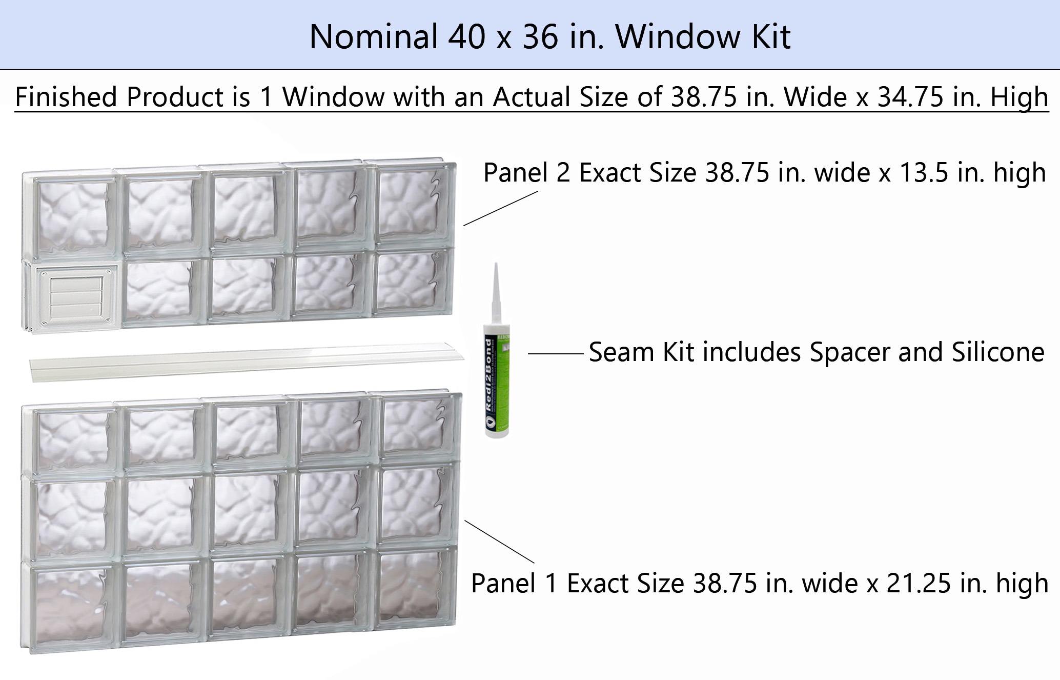 REDI2SET D4036DC Glass-Block-Windows - View #2