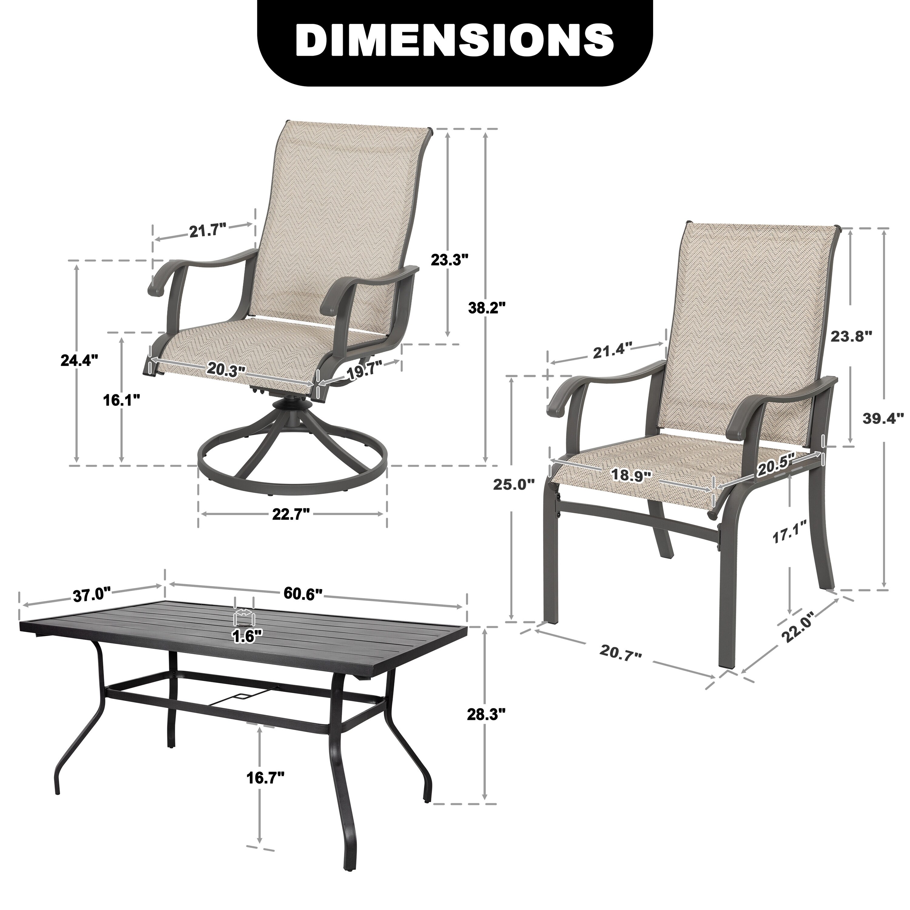 Nuu Garden SID106FS-T103GR Patio-Dining-Sets - View #4