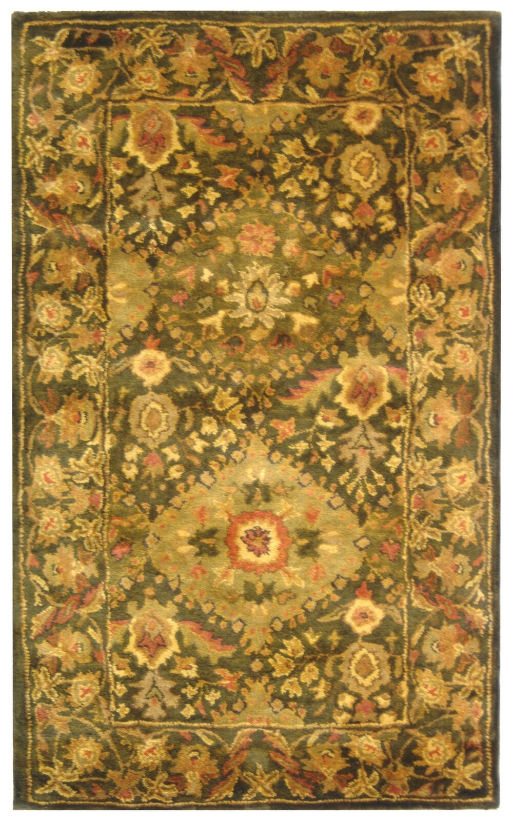 Safavieh Antiquity Savek 2 X 4 (ft) Wool Olive Indoor Floral/Botanical ...