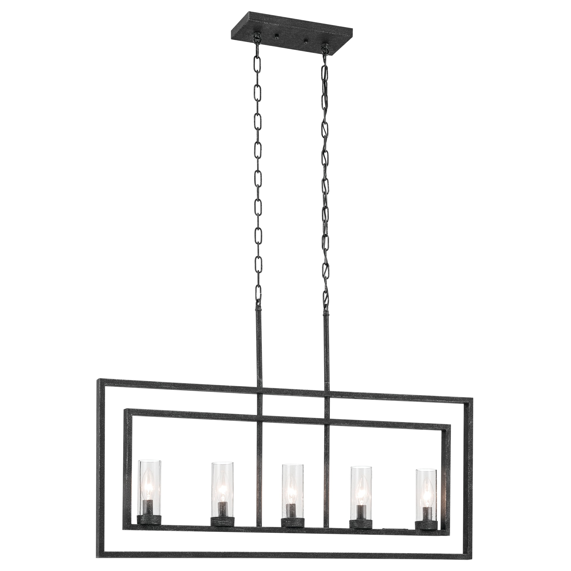 Kichler Vervain 5-Light Distressed Black Vintage Chandelier