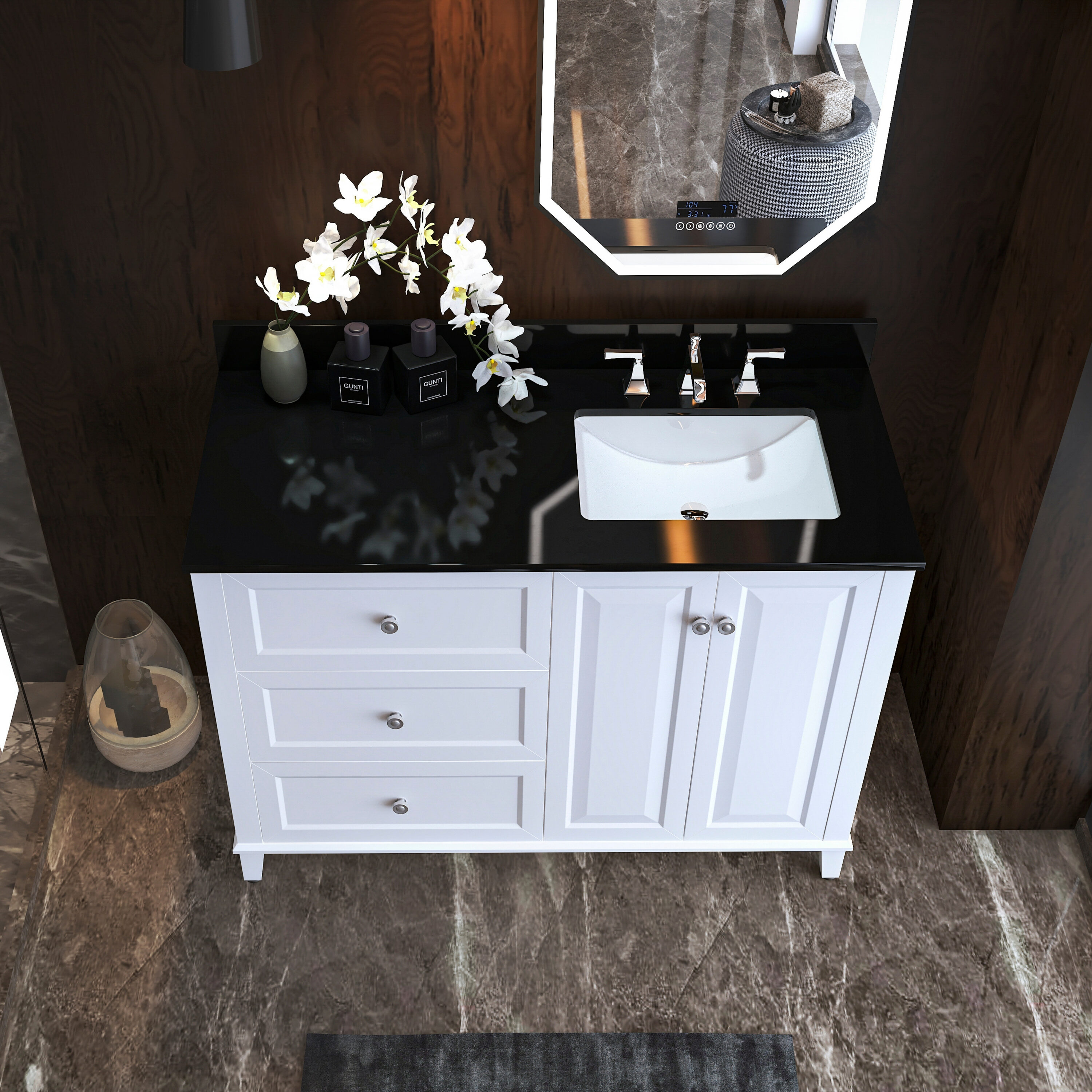 Ancerre Designs VTSMHANNAH48RWB1 Bath-Vanity-Combo - View #5