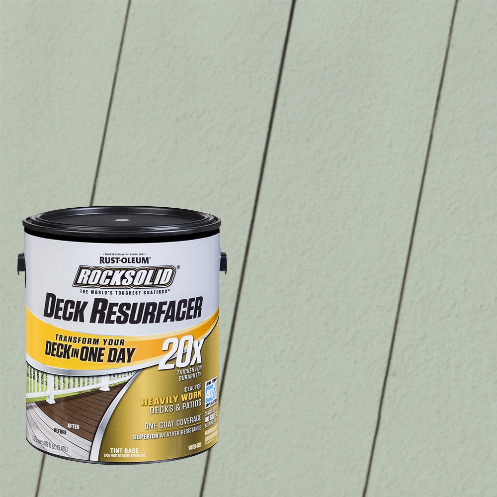 Rust-Oleum 319391T RockSolid 20X Deck Resurfacer Pre-Tinted Marsh Solid Exterior Wood Stain and Sealer in One ( 1-gallon )