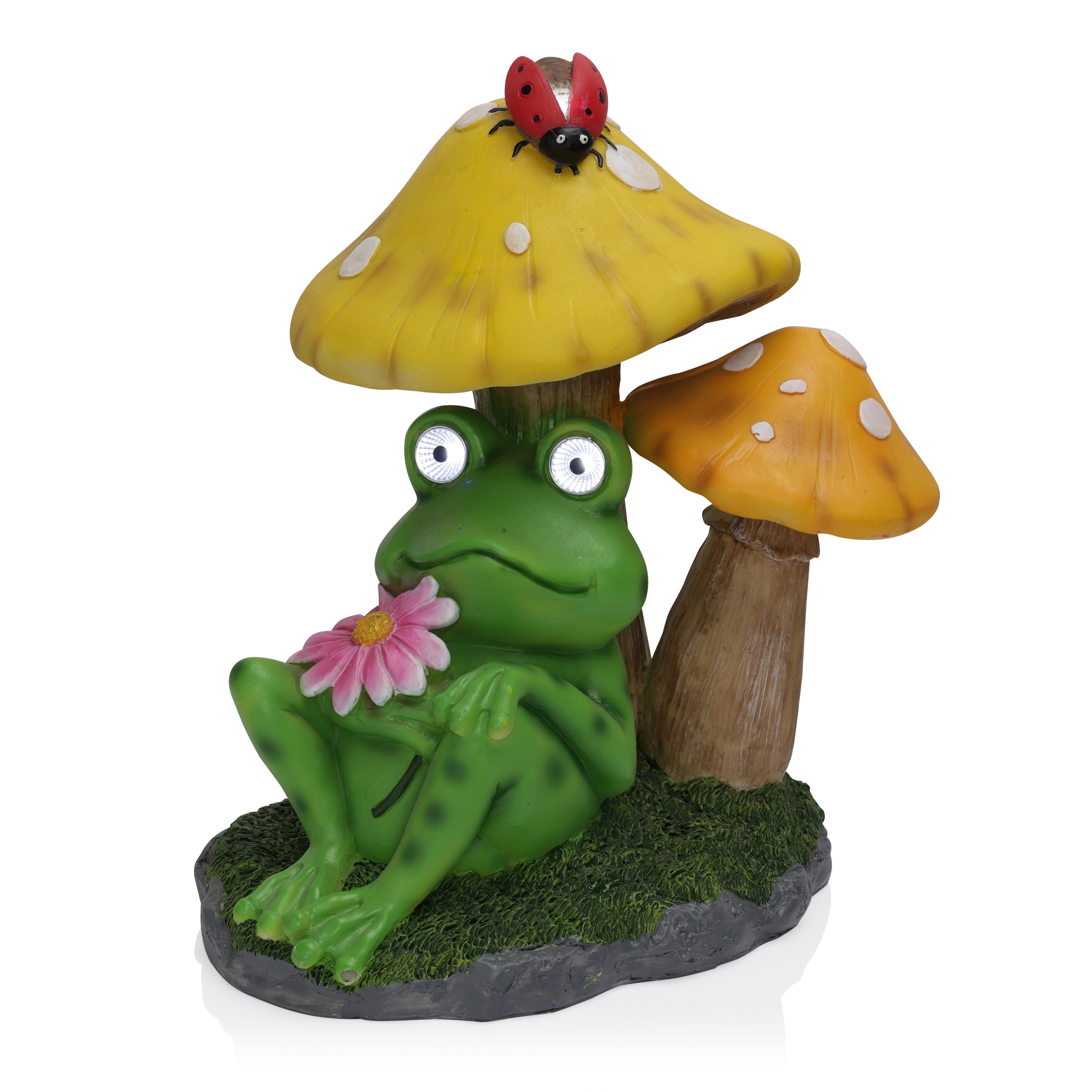 Alpine Corporation ZEN388SLR-S 12 H x 11 W White Garden Statue