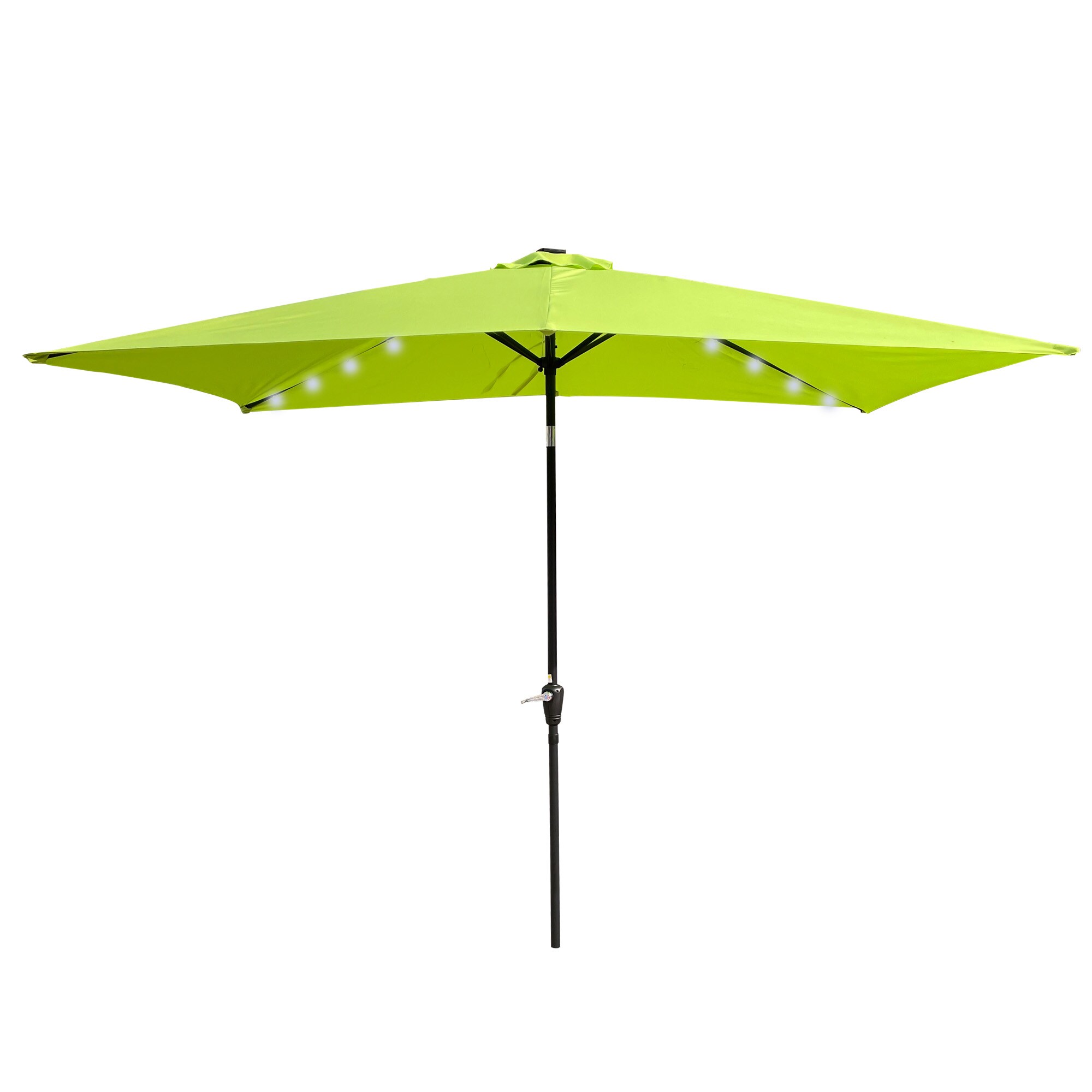  GTN38634 10-ft Steel Green Push-button Tilt Garden Patio Umbrella with Lights