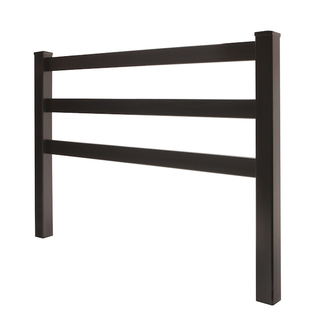 Outdoor Essentials Ranch Rail 5.5-in H x 8-ft W Black Vinyl Post and ...