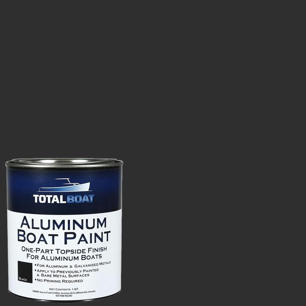 TotalBoat Aluminum Boat Topside Paint Black Quart
