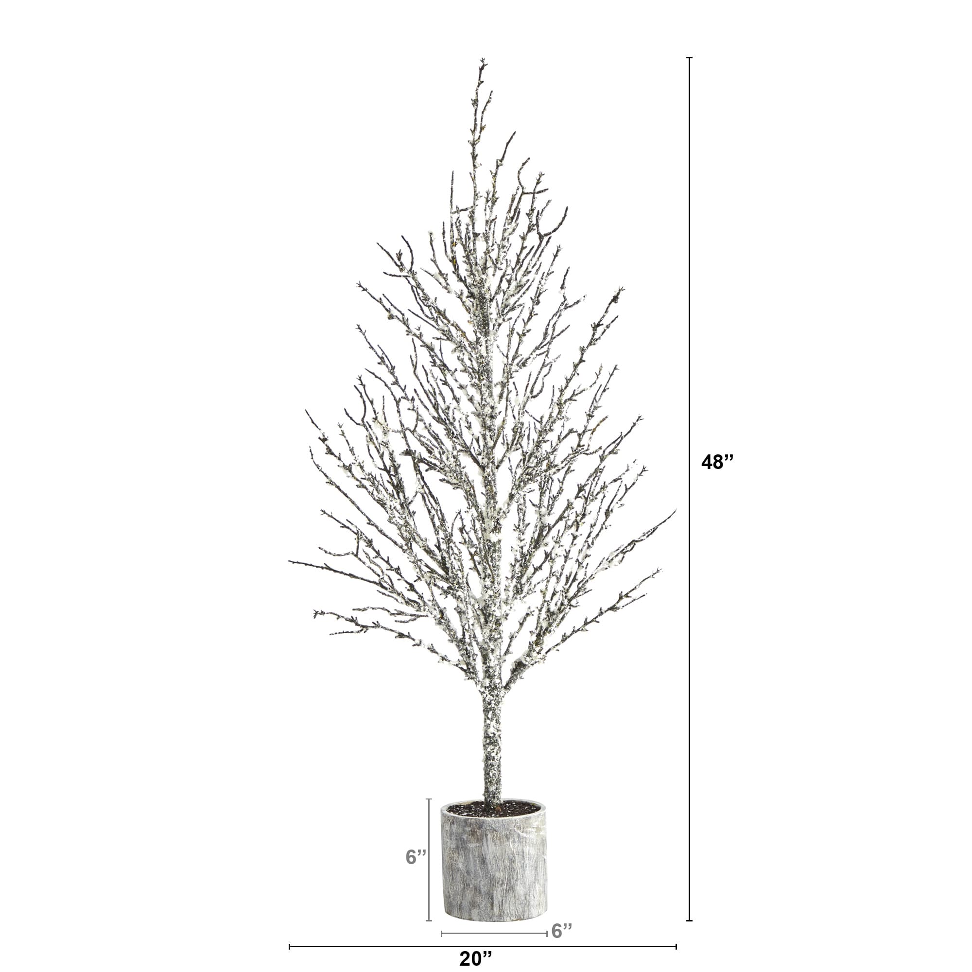 Nearly Natural 4-ft Flocked Artificial Christmas Tree in the Artificial ...