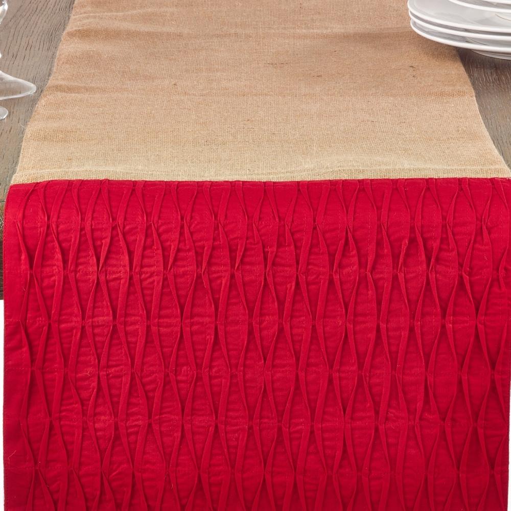 16 x 72 SARO LIFESTYLE Red White & Blue 4th of July Cotton Table Runner Multicolor 