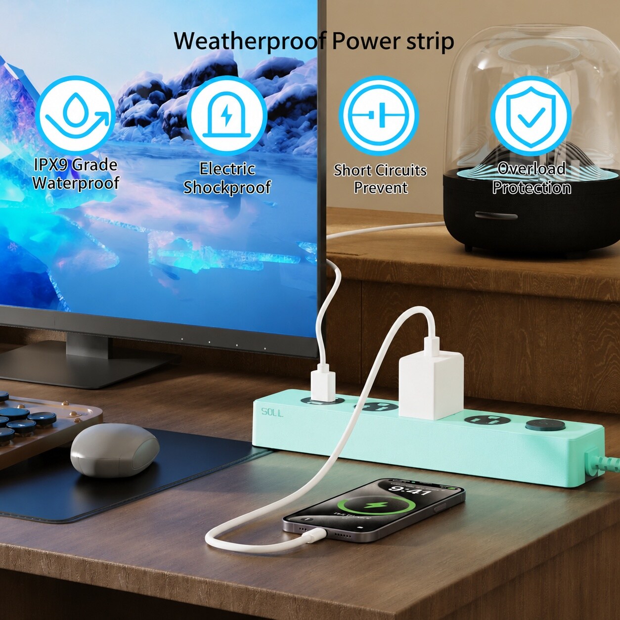 KHKFY LKH0803G148 Electrical-Power-Strips - View #2
