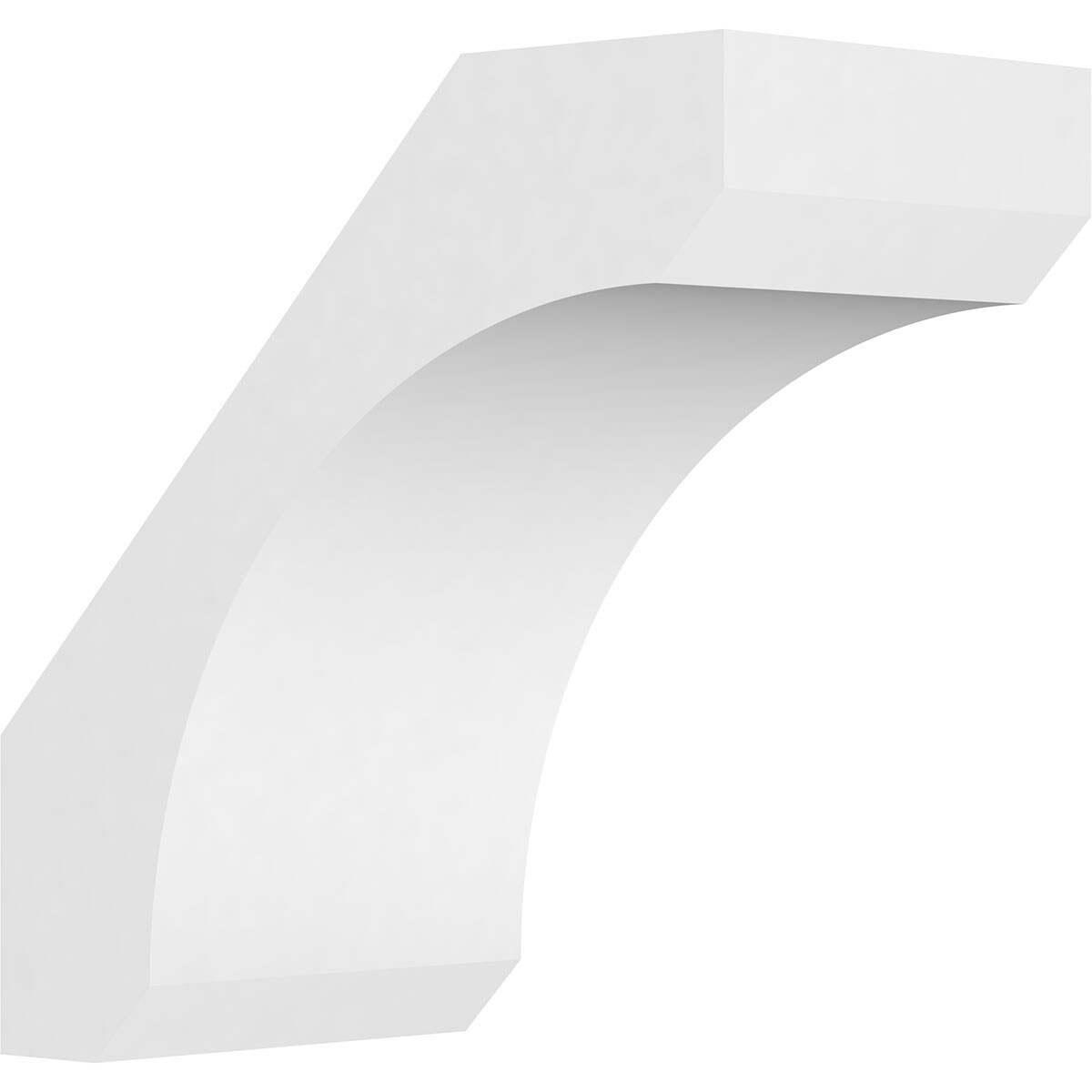 Ekena Millwork BRCP05X10X10LGY 5-in x 10-in x 10-in Unfinished PVC Standard Legacy Knee Brace