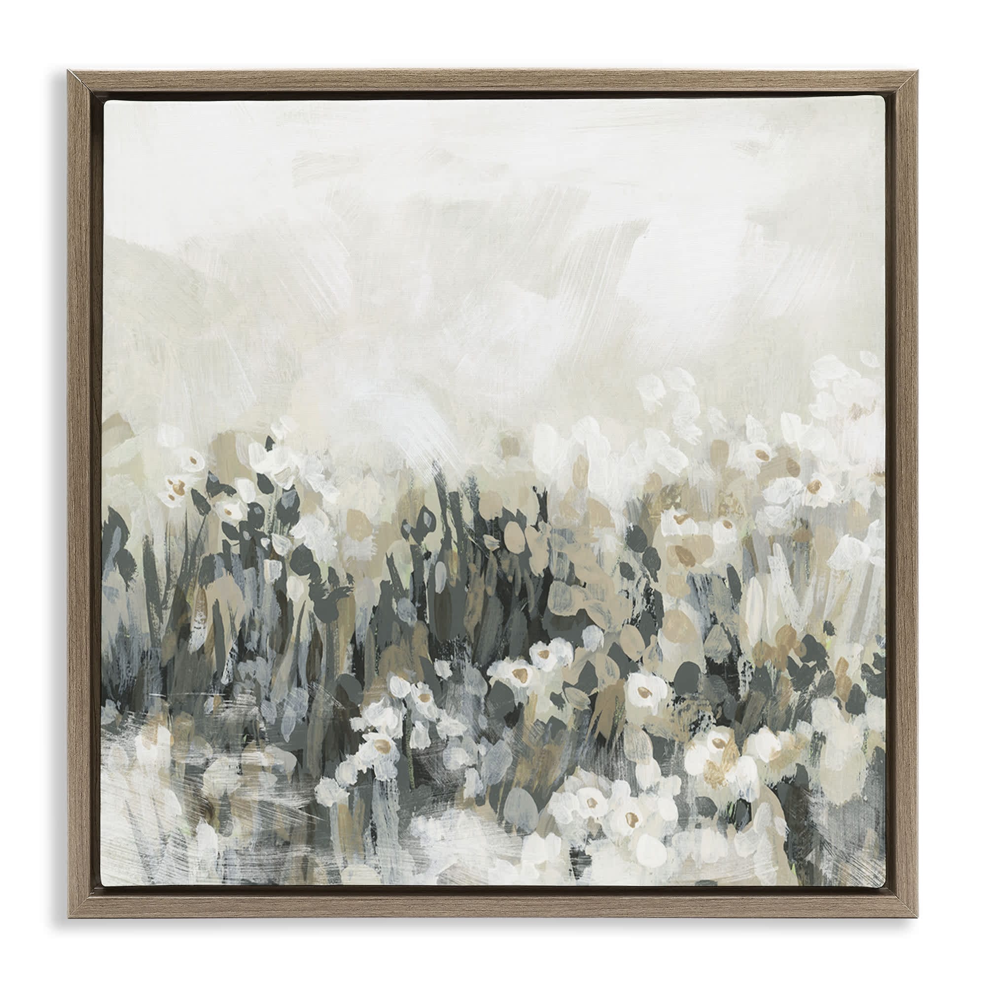 Stupell Industries BS-353-FFE-17X17 Grey and Beige Landscape Floating Frame design by June Erica Vess