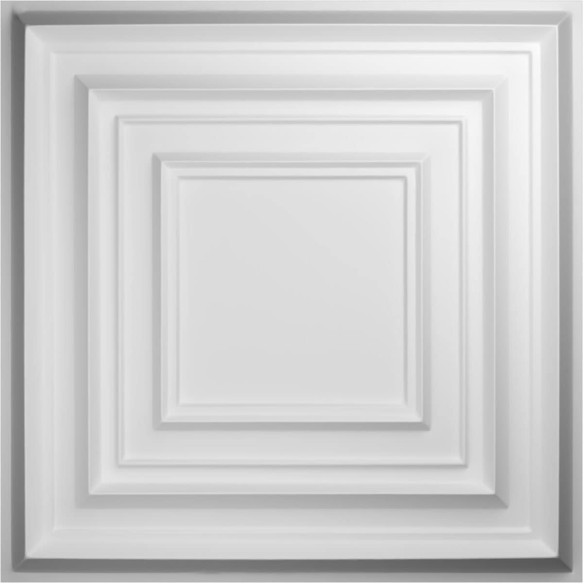 Ekena Millwork WP20X20MXWH-CASE-50 19-5/8-in x 19-5/8-in Embossed Paintable/Stainable White PVC Geometric Wall Panel ( 50 -Pack, Covers 133.73-sq ft )